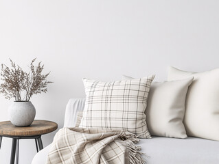 Minimalist Boho Bedroom Interior with Natural Light and Neutral Tones

