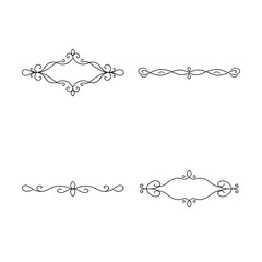 set of decorative elements