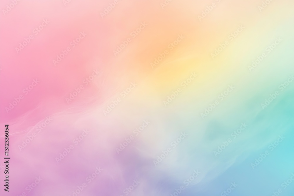 Aufkleber Soft pastel gradient background creating a calming and soothing ambiance for creative designs : Generative AI