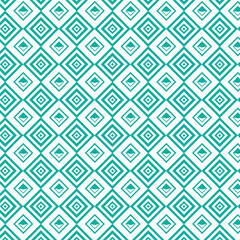 Abstract Trendy Teal Geometric Pattern