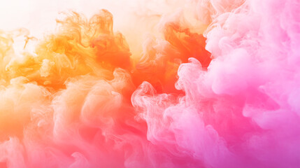 Fototapeta premium Vibrant pink and orange smoke clouds in abstract artistic formation