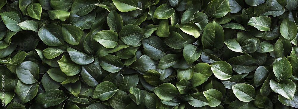 Poster lush and vibrant green leaves creating a seamless natural background texture : generative ai
