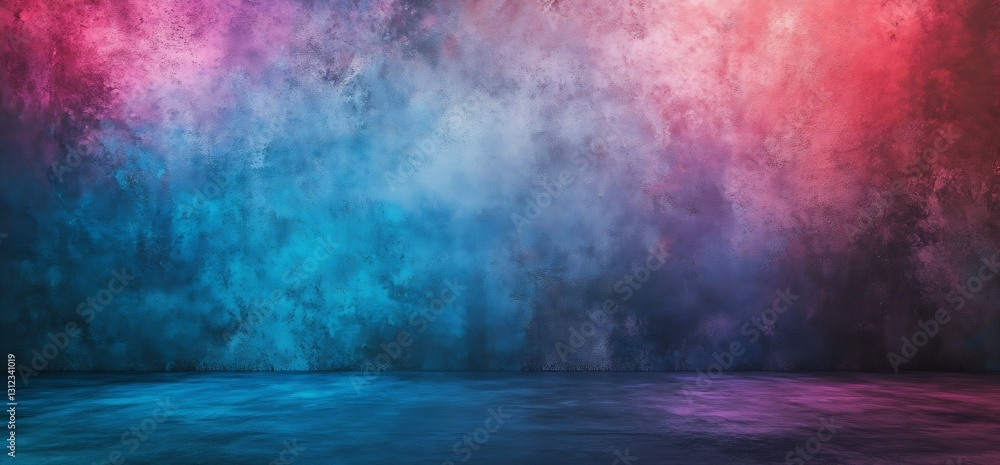 Poster vibrant textured wall in shades of pink and blue offering a colorful and atmospheric backdrop : gene