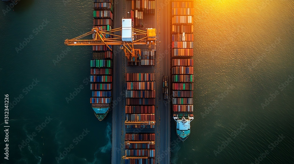 Poster an advanced ai-driven logistics network optimizing global supply chains