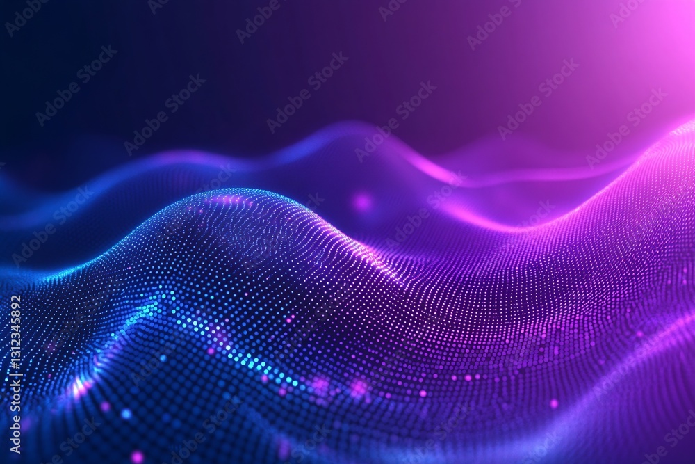 Poster vibrant 3d waves of colorful light creating a beautiful flowing abstract design : generative ai