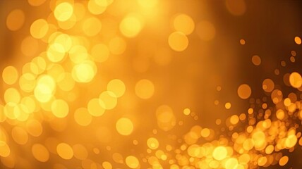 Obraz premium Golden Bokeh Lights Abstract Background Festive Sparkle
