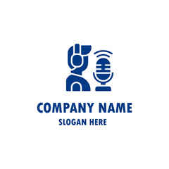 Podcast Round Design Audio Element