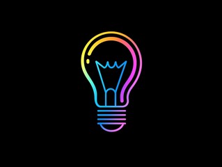 Rainbow Lightbulb Icon