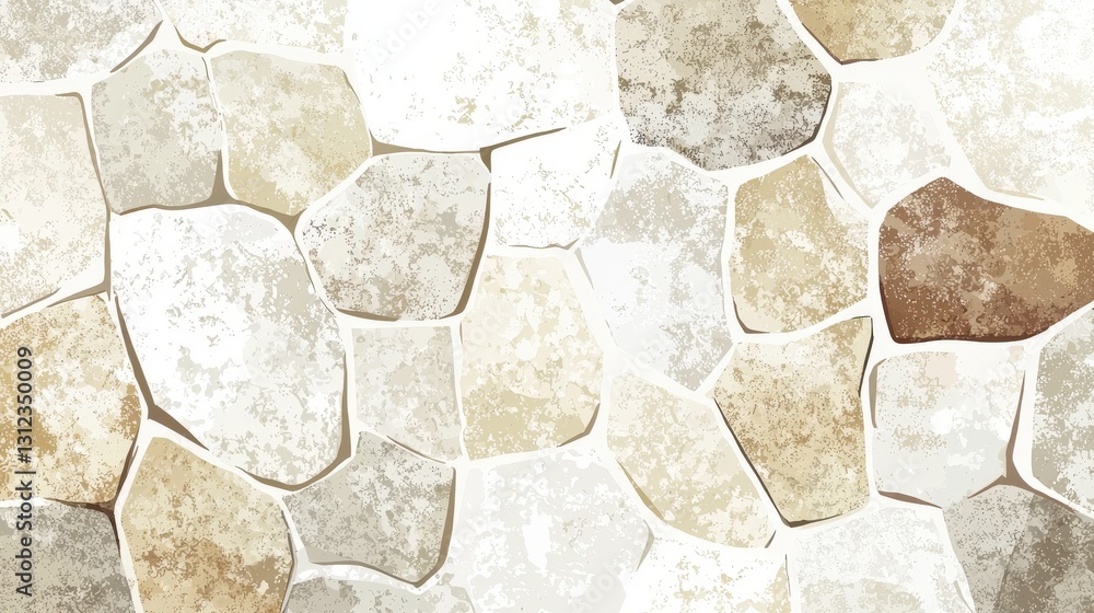 Aufkleber minimal illustration of an outdoor flat stone surface ideal for background or texture use in various