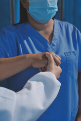 Fototapeta premium Orthopedist examining patient in hospital