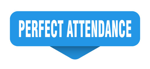 perfect attendance sticker. perfect attendance sign on transparent background