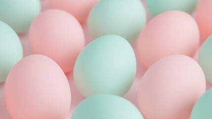 minimalist pastel easter egg pattern abstract and symmetrically aligned providing ample copy space amidst soft hues