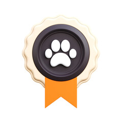 Cat Badge 3d Icon