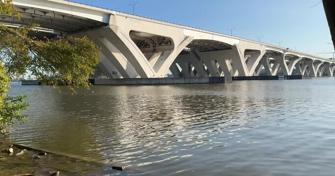 Woodrow Wilson Bridge, spanning the Potomac River between Alexandria, Virginia and the state of Maryland