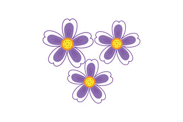 Floral Illustration with Yellow Center