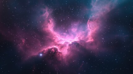 Obraz premium serene expanse of deep space featuring swirling nebulae highlights vast mysteries of universe