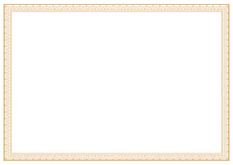 Gold Certificate of Appreciation Border,For diploma, prizes, business, certificates, universities, schools and companies.
