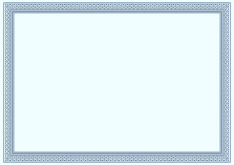 Blue Abstract Border & Frame for Certificate of Appreciation