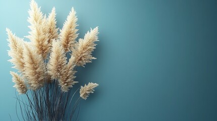 Cattail on a solid background