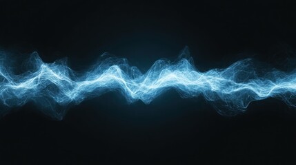 Abstract Blue Energy Wave: A Digital Art Representation of Flowing Energy
