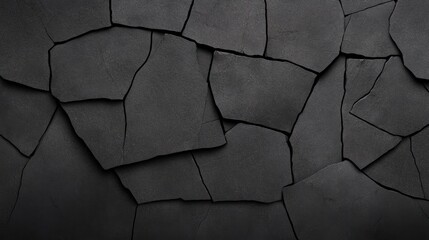 Abstract Dark Grey Cracked Stone Texture Background