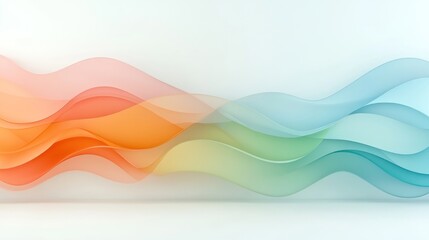 Fototapeta premium Abstract Colorful Waves: A Serene Digital Art Piece