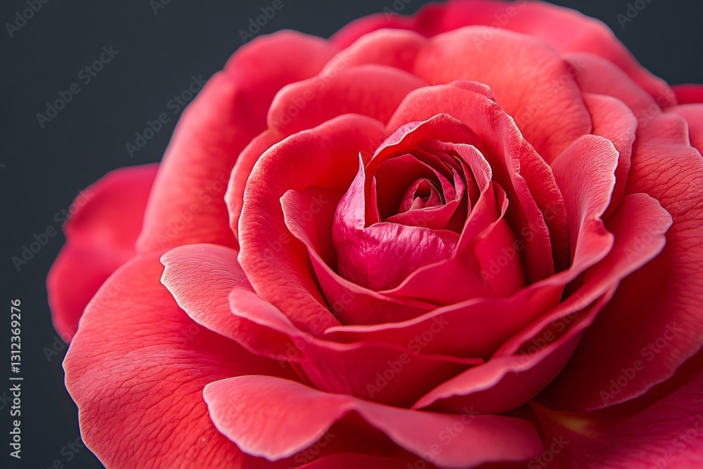 Aufkleber beautiful detailed close up of a vibrant pink rose showcasing its lush petals and soft textures agai