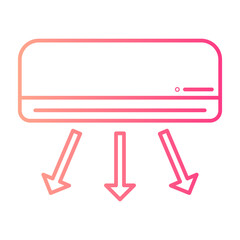 air conditioner gradient icon