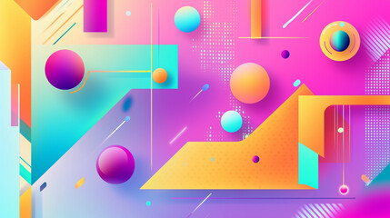 Abstract 3D composition with smooth, organic shapes in vibrant pink, orange, and blue gradients. Soft lighting and fluid forms create a futuristic and modern aesthetic.