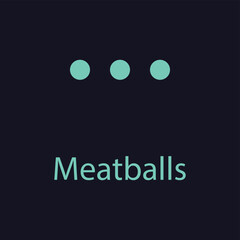 Meatballs menu icon for navigation button.