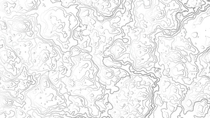 The black on white contours vector topography stylized height of the lines. Topographic map background with black lines on white background.  contour lines on a geographic map