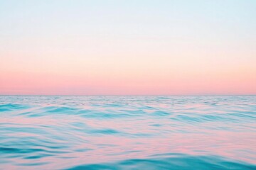 Obraz premium expanse of pastel waves gently undulating under tranquil sky creating serene dreamlike seascape
