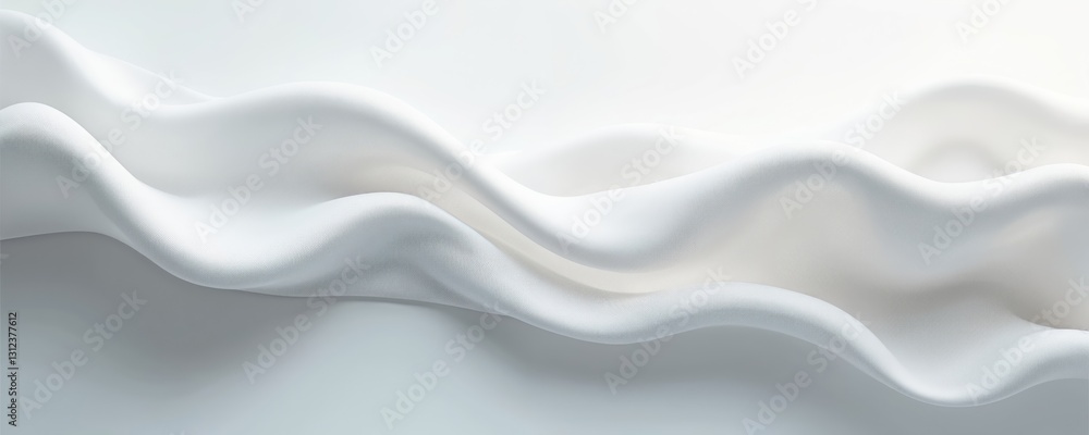 Aufkleber abstract white wavy textures flow across frame, giving a calm feel. modern smooth elegant design wit