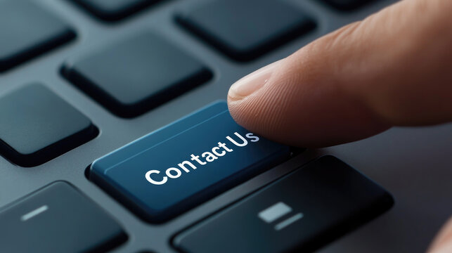 Contact Us Button Online Support, Customer Service, Digital Interaction
