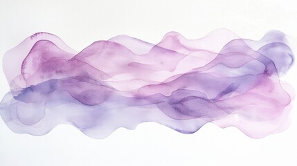 Obraz premium Gentle waves of violet and lavender hues blend seamlessly across a white backdrop, evoking a serene and tranquil ambiance perfect for relaxation and creativity