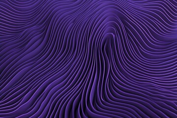Abstract purple wave pattern with smooth flowing curves in a striking artistic design : Generative AI