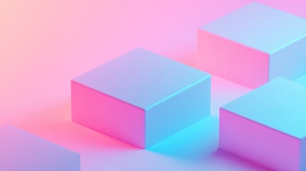 Obraz premium create captivating 3d composition of interlocking geometric textures and patterns showcasing seamless blend of vibrant