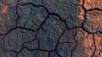 Intricate patterns of ancient oak bark reveal deep cracks and a rough surface in high-resolution texture for seamless backgrounds