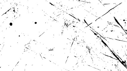 Old grunge black texture. Dark weathered overlay pattern sample on transparent background. Vector black scratches texture on old damage dirty grainy and scratches Transparent background