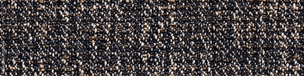 Poster seamless wool textured fabric featuring a mix of dark and light fibers, creating a speckled pattern.