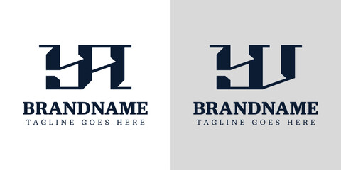 Fototapeta premium Letters YA YV Monogram Logo Set, for business with YA AY YV VY initials