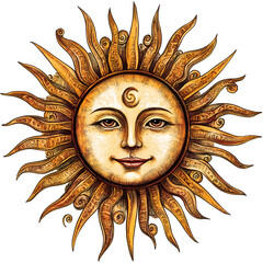 sun vector illustration AI generative 