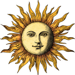 sun vector illustration AI generative 