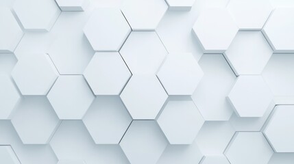 Naklejka premium 3d geometric pattern of interlocking hexagons creating depth with shadows perfect for backgrounds
