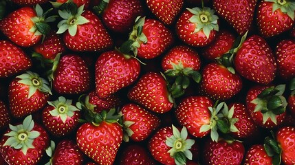 Strawberries close up. Food background use