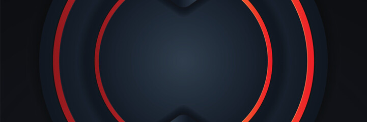 Abstract red circles dark background design