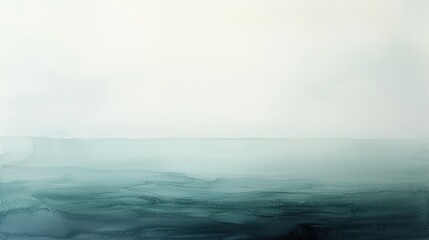 Obraz premium Gentle waves create tranquil patterns on the surface as a serene palette of blue and green merges with a soft, light sky. The peaceful atmosphere evokes a sense of calm