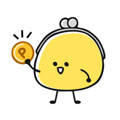 ポイントをゲットしたがま口財布のキャラクター