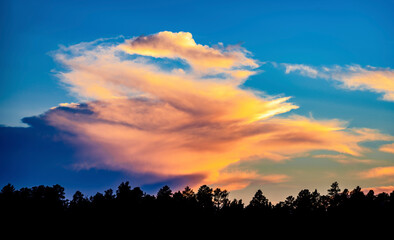 Majestic sunset at Devils Tower National Monument near Sundance Wyoming