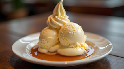 Strawberry and Vanilla Ice Cream Delight